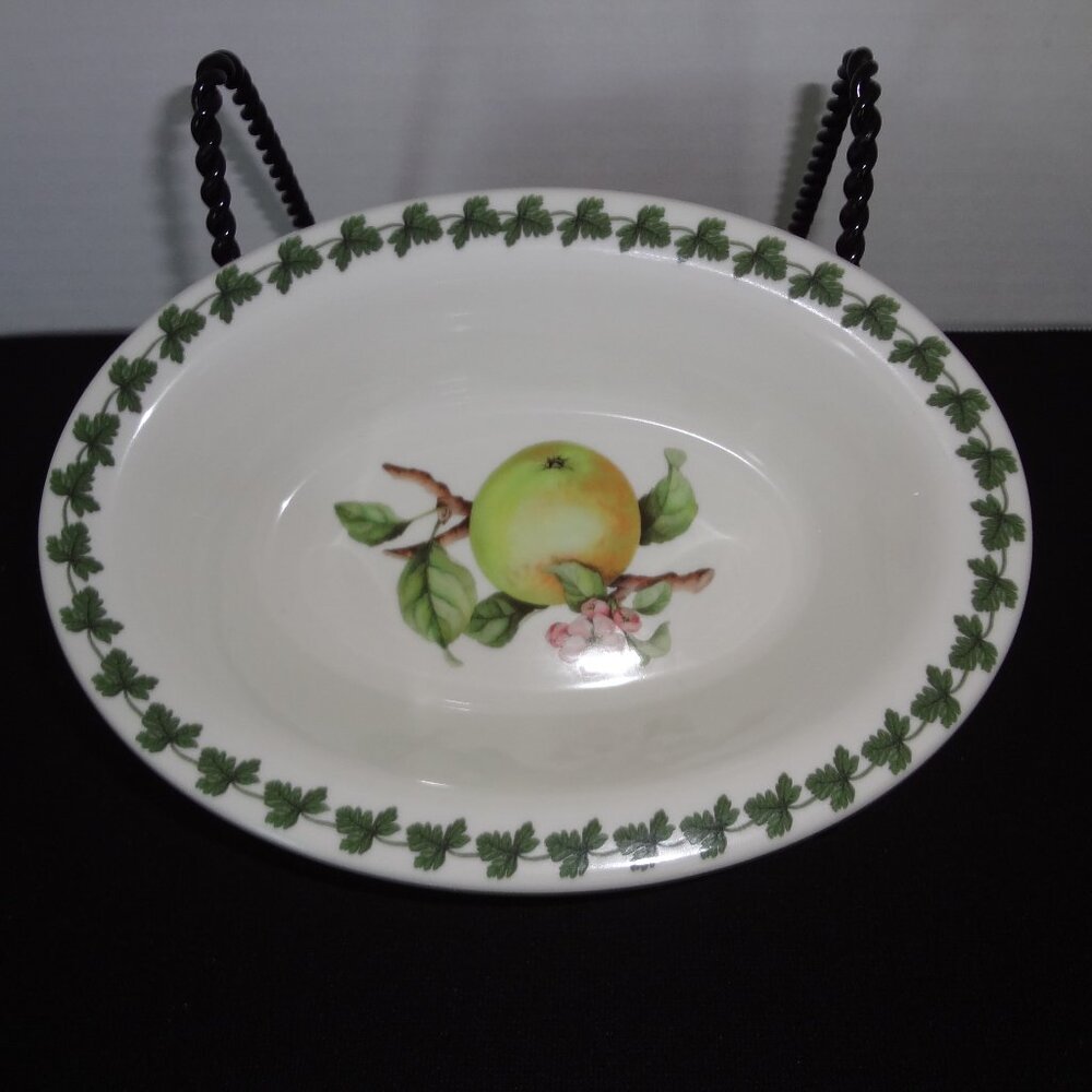 Portmeirion Fire & Ice Apple Harvest Small Serving Bowl, 8"Lx6'W.